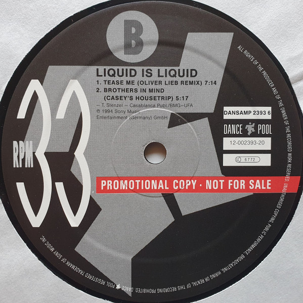 Liquid Is Liquid - Tease Me | Dance Pool (DANSAMP 2393 6) - 2