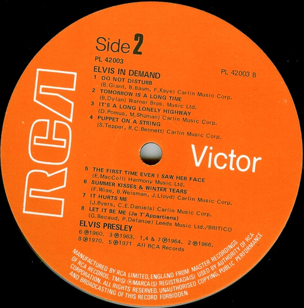 Elvis Presley - Elvis In Demand | RCA (PL42003) - 4 Elvis Presley - Elvis In Demand | RCA (PL42003) - 4