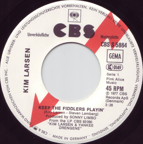 Kim Larsen - Keep The Fiddlers Playin' | CBS (CBS S 5864) - 3