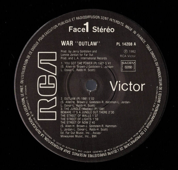 War - Outlaw | RCA Victor (PL 14208) - 3 War - Outlaw | RCA Victor (PL 14208) - 3