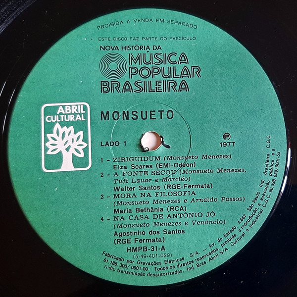 Various - Nova História Da Música Popular Brasileira - Monsueto | Abril Cultural (HMPB-31) - 3 Various - Nova História Da Música Popular Brasileira - Monsueto | Abril Cultural (HMPB-31) - 3