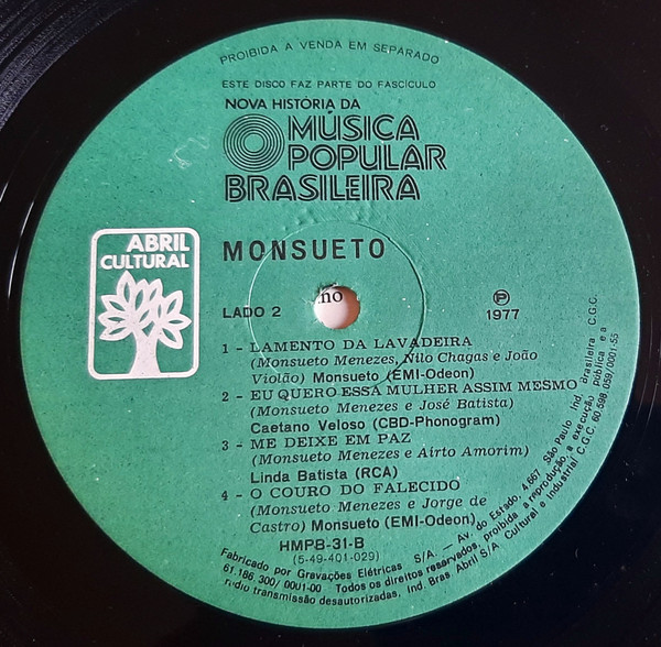 Various - Nova História Da Música Popular Brasileira - Monsueto | Abril Cultural (HMPB-31) - 4 Various - Nova História Da Música Popular Brasileira - Monsueto | Abril Cultural (HMPB-31) - 4