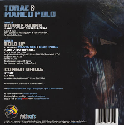 Torae & Marco Polo - Double Barrel / Hold Up / Combat Drills | Duck Down (DDM SI 2106) - 2