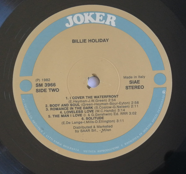Billie Holiday - Billie Holiday | Joker (SM 3966) - 4 Billie Holiday - Billie Holiday | Joker (SM 3966) - 4