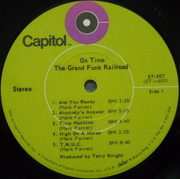 Grand Funk Railroad - On Time | Capitol Records (ST-307) - 3 Grand Funk Railroad - On Time | Capitol Records (ST-307) - 3