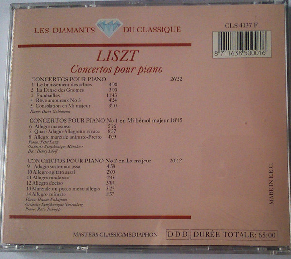 Franz Liszt - Concertos Pour Piano | Masters Classic (CLS 4037 F) - 2