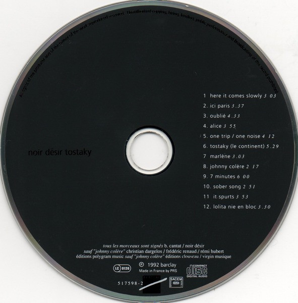 Noir Désir - Tostaky | Barclay (517598-2) - 4 Noir Désir - Tostaky | Barclay (517598-2) - 4