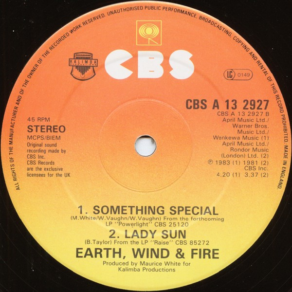 Earth, Wind & Fire - Fall In Love With Me (Extended Version) | CBS (CBS A 13-2927) - 4 Earth, Wind & Fire - Fall In Love With Me (Extended Version) | CBS (CBS A 13-2927) - 4