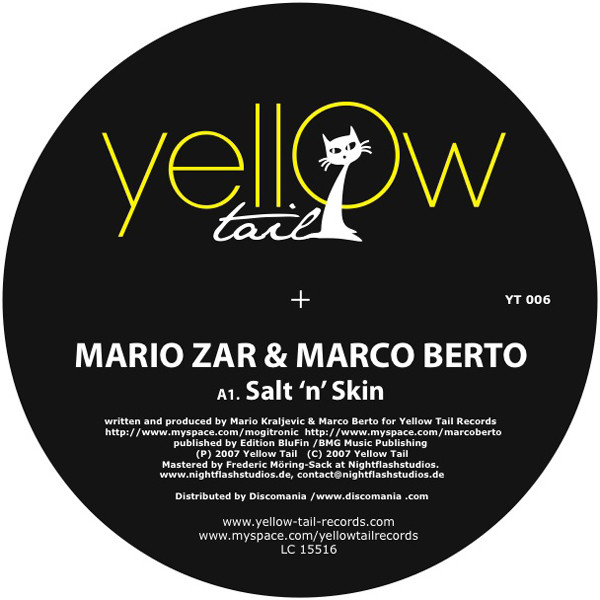 Mario Zar & Marco Berto - Salt 'N' Skin | Yellow Tail (YT 006)