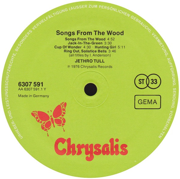 Jethro Tull - Songs From The Wood | Chrysalis (6307 591)