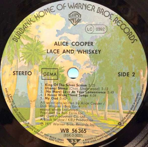 Alice Cooper - Lace And Whiskey | Warner Bros. Records (WB 56 365 Z) - 4