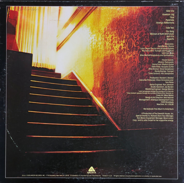 The Eleventh House Featuring Larry Coryell - Aspects | Arista (AL 4077) - 2 The Eleventh House Featuring Larry Coryell - Aspects | Arista (AL 4077) - 2