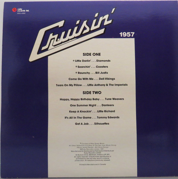 Various - Cruisin' 1957 | Ruby Records Limited (RR3-4082) - 2