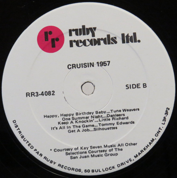 Various - Cruisin' 1957 | Ruby Records Limited (RR3-4082) - 4