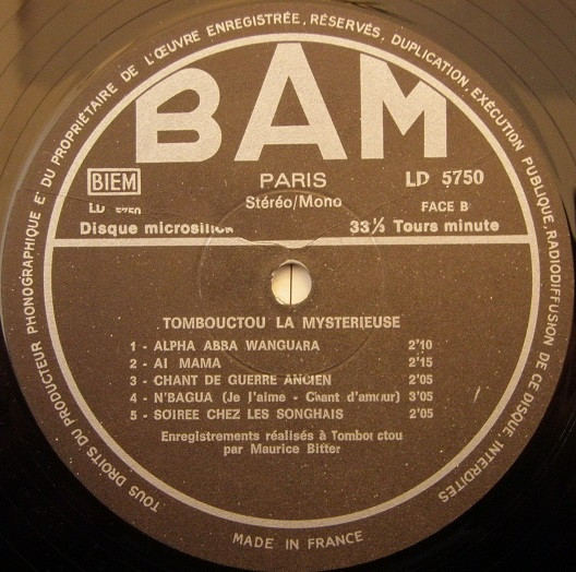 Unknown Artist - Tombouctou La Mystérieuse | BAM (LD 5750) - 4 Unknown Artist - Tombouctou La Mystérieuse | BAM (LD 5750) - 4