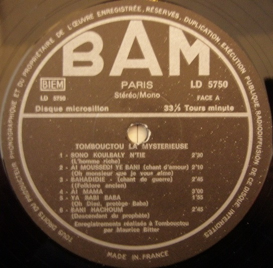 Unknown Artist - Tombouctou La Mystérieuse | BAM (LD 5750) - 3 Unknown Artist - Tombouctou La Mystérieuse | BAM (LD 5750) - 3