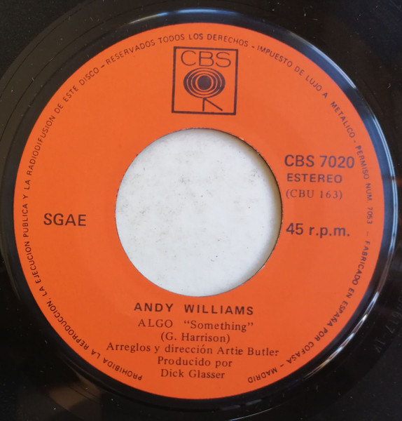 Andy Williams - Love Story | CBS (CBS 7020) - 4