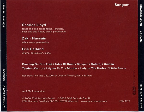 Charles Lloyd - Sangam | ECM Records (ECM 1976) - 4 Charles Lloyd - Sangam | ECM Records (ECM 1976) - 4