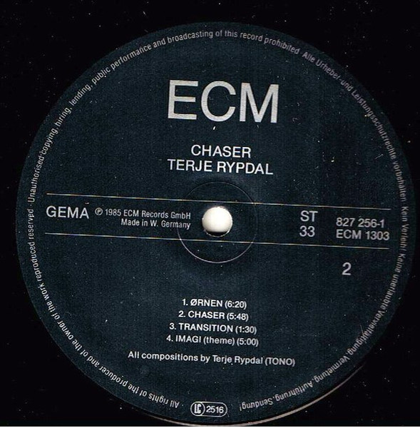Terje Rypdal - Chaser | ECM Records (ECM 1303) - 4 Terje Rypdal - Chaser | ECM Records (ECM 1303) - 4
