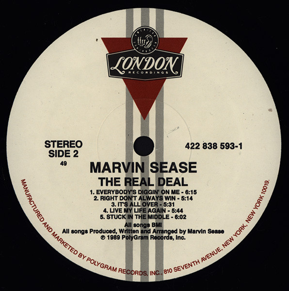 Marvin Sease - The Real Deal | London Records (422 838 593-1) - 4