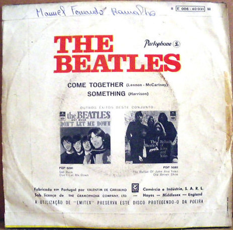 The Beatles - Come Together / Something | Parlophone (8E 006-40 031 M) - 2