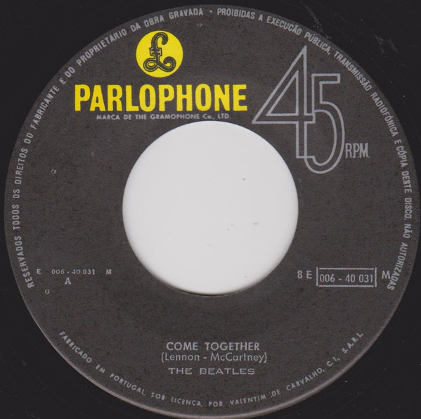 The Beatles - Come Together / Something | Parlophone (8E 006-40 031 M) - 3