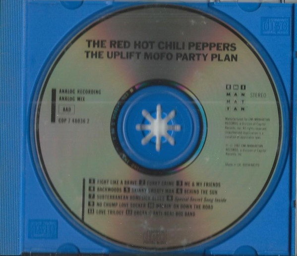 Red Hot Chili Peppers - The Uplift Mofo Party Plan | EMI-Manhattan Records (CDP 7 48036 2) - 3