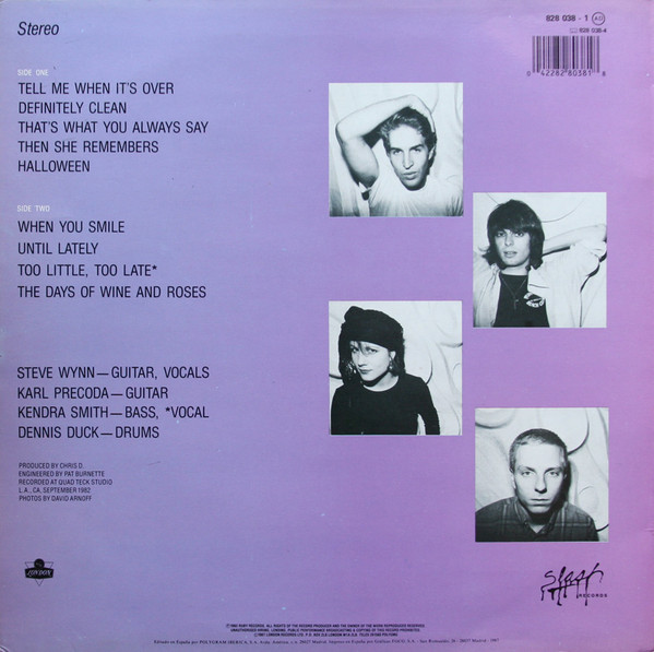 The Dream Syndicate - The Days Of Wine And Roses | London Records (828 038-1) - 2