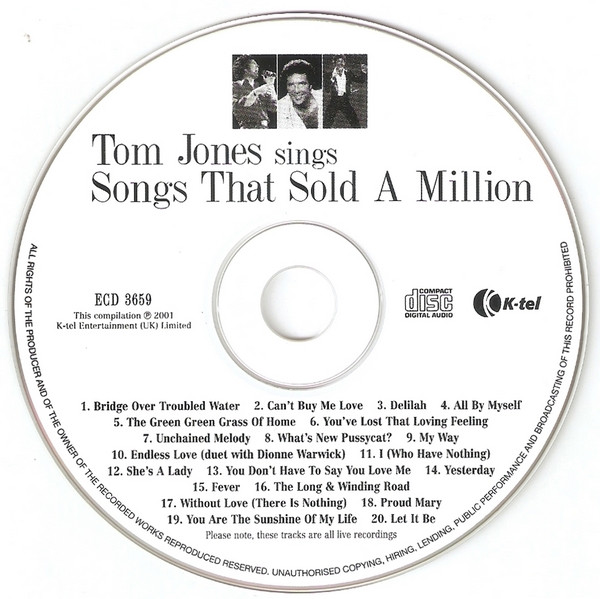Tom Jones - Tom Jones Sings Songs That Sold A Million | K-tel (ECD 3659) - 3