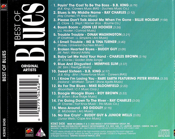 Various - Best Of Blues (Disc One) | Madacy Entertainment (KSW2 0436) - 2 Various - Best Of Blues (Disc One) | Madacy Entertainment (KSW2 0436) - 2