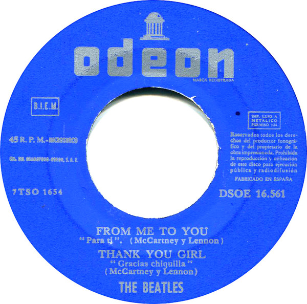 The Beatles - The Beatles' Hits - Vinilo 7" | Odeon (DSOE 16.561) - 4 The Beatles - The Beatles' Hits - Vinilo 7" | Odeon (DSOE 16.561) - 4