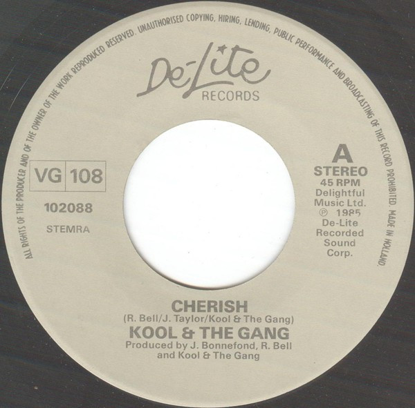 Kool & The Gang - Cherish | De-Lite Records (102088) - 3