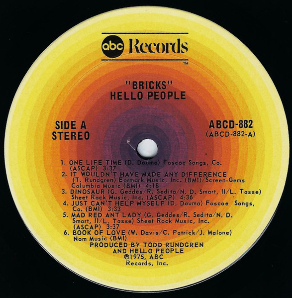 Hello People - Bricks | ABC Records (ABCD-882) - 3 Hello People - Bricks | ABC Records (ABCD-882) - 3