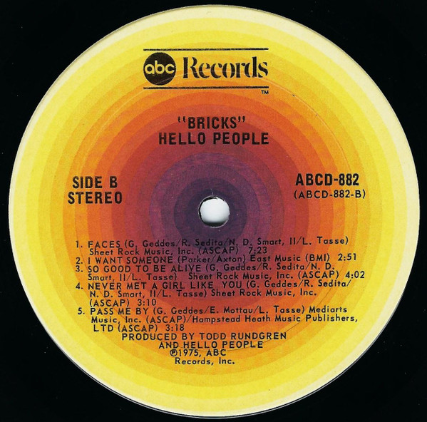 Hello People - Bricks | ABC Records (ABCD-882) - 4 Hello People - Bricks | ABC Records (ABCD-882) - 4