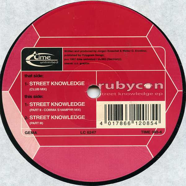 Rubycon - Street Knowledge EP | Time Unlimited (TIME 085-6)