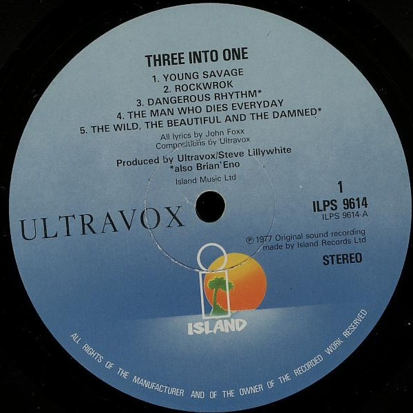 Ultravox - Three Into One | Island Records (ILPS 9614) - 3
