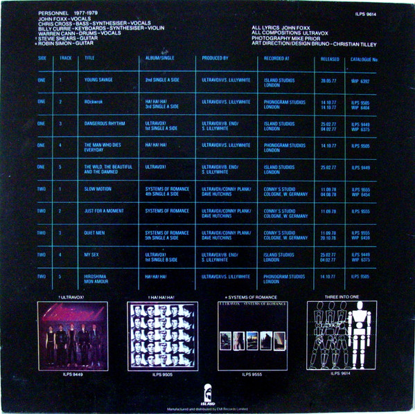 Ultravox - Three Into One | Island Records (ILPS 9614) - 2