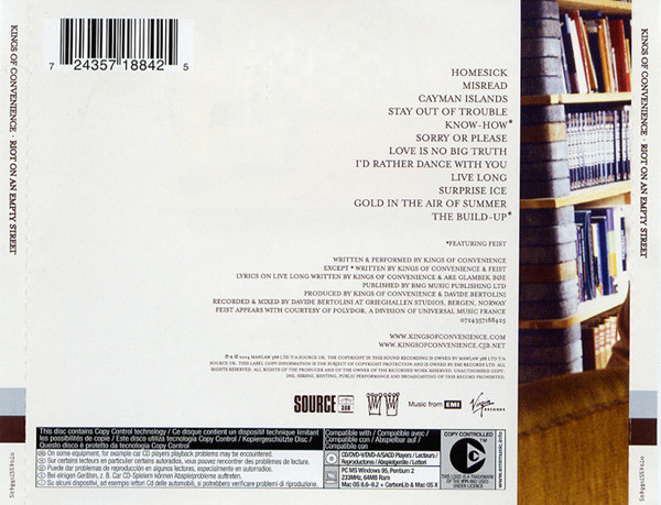 Kings Of Convenience - Riot On An Empty Street | Source (0724357188425) - 2