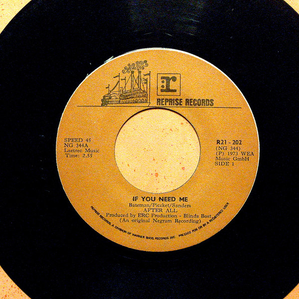 After All - If You Need Me | Reprise Records (R21 - 202) - main