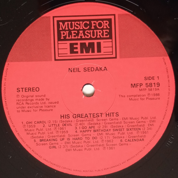 His Greatest Hits Of The 60's