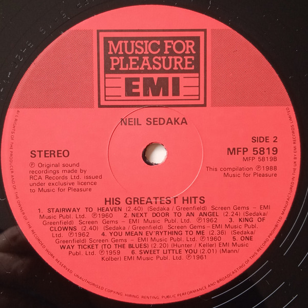 His Greatest Hits Of The 60's