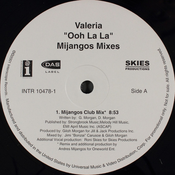 Valeria - Ooh La La | Interscope Records (INTR-10478-1)