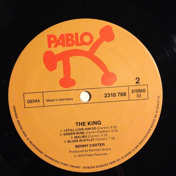 Benny Carter - The King | Pablo Records (2310 768) - 4 Benny Carter - The King | Pablo Records (2310 768) - 4