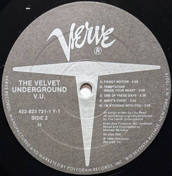 The Velvet Underground - VU | Verve Records (823 721-1 Y-1) - 4 The Velvet Underground - VU | Verve Records (823 721-1 Y-1) - 4