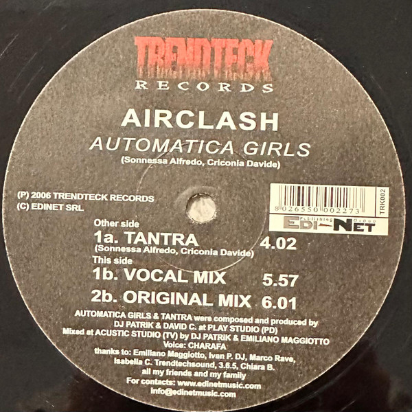 Airclash - Automatica Girls | Trendteck Records (TRK002) - 3