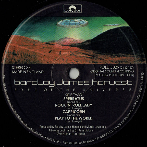 Barclay James Harvest - Eyes Of The Universe | Polydor (POLD 5029) - 4 Barclay James Harvest - Eyes Of The Universe | Polydor (POLD 5029) - 4