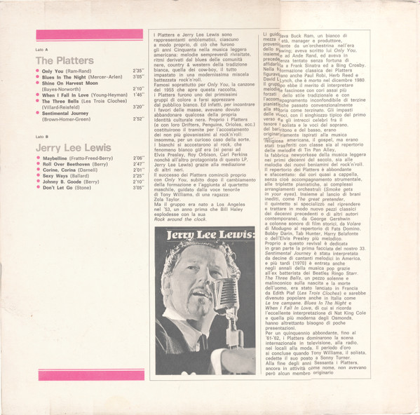 The Platters / Jerry Lee Lewis - The Platters / Jerry Lee Lewis | Curcio (GSR - 9) - 2 The Platters / Jerry Lee Lewis - The Platters / Jerry Lee Lewis | Curcio (GSR - 9) - 2