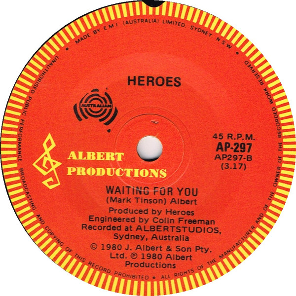 Heroes - Baby's Had A Taste | Albert Productions (AP-297) - 3