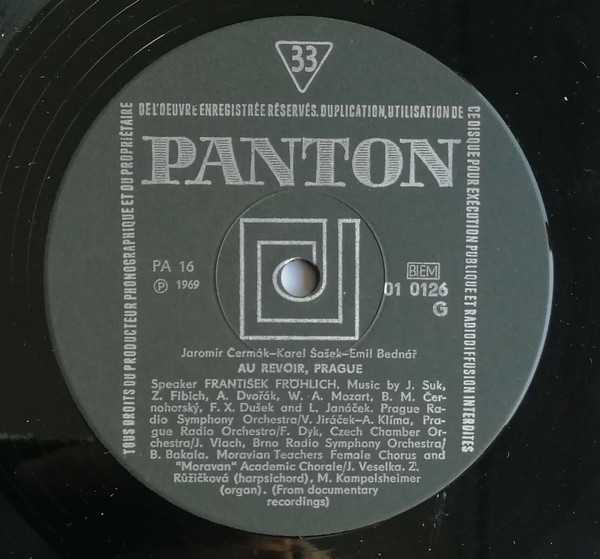 Jaromír Čermák , Karel Šašek , Emil Bednář - Praga Bohemiæ Metropolis | Panton (01 0126) - 4