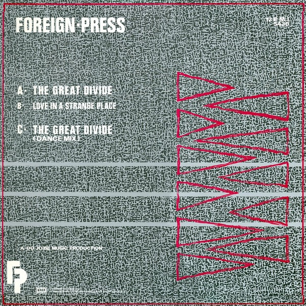 Foreign Press - The Great Divide | EMI (12EMI 5430) - 2 Foreign Press - The Great Divide | EMI (12EMI 5430) - 2